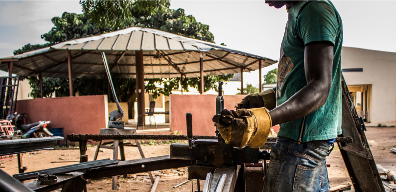 Ironwork workshop in Bamako, Mali