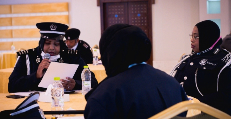 Police officers participating in a discussion on gender-based violence in Tripoli, Libya. ©UNDP